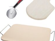 WESTMARK Pizzastein, Keramik, (Set, 3-St), Inkl. Pizzaschaufel und Pizzaschneider