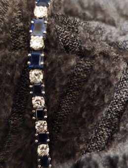 Armband 750 Weißgold Diamanten und Saphire - Trier