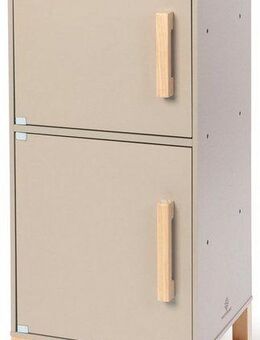 MUSTERKIND® Kinder-Kühlschrank Ficus, warmgrau/natur