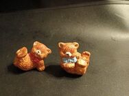 2 Liegende Bären Gruppe Keramik 4cm Lang 3cm breit 5cm hoch - Essen