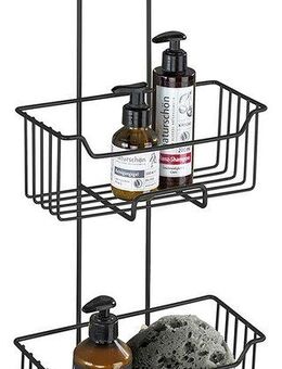WENKO Duschregal Modell Milo, Dusch-Caddy, 2 Etagen, zum Einhängen ohne Bohren, rostfreier Edelstahl