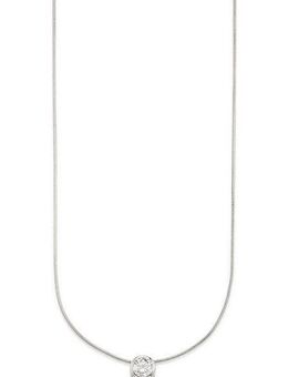 Bruno Banani Kette mit Anhänger Schmuck Geschenk Silber 925 Halsschmuck Halskette Schlangenkette Stein, mit Zirkonia (synth), Korund (synth) oder Spinell (synth)