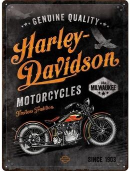 Tolles Harley-Davidson Blechschild Timeless Tradition Motorrad Biker 30x40 cm - Berlin