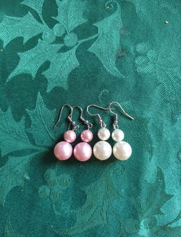 2 Paar Muschelkernperlen Ohrringe, inkl. Versand! - Rudolstadt