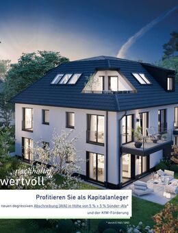 Bestens geschnittene NEUBAU-Gartenwohnung inkl. taghellem Souterrain - München