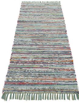 carpetfine Teppich Kelim Chindi, Wendeteppich, rechteckig, Höhe: 6 mm, handgewebt, Fleckerlteppich mit Fransen, auch vielen in Läufergrößen