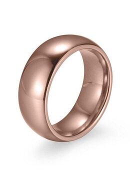 Zeeme Fingerring Edelstahl rosé-vergoldet 8mm breit
