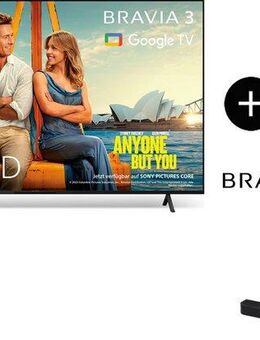 Sony 55 Zoll TV BRAVIA 3 + BRAVIA Theatre Bar 6 DLED-Fernseher (139 cm/55 Zoll, 4K Ultra HD, Google TV, Smart-TV)
