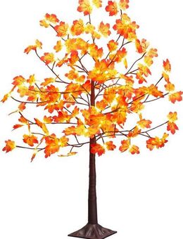 BONETTI LED Baum Weihnachtsdeko, LED fest integriert, Warmweiß, Beleuchteter Deko-Herbstbaum mit Ahornblättern