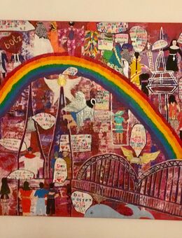 „Kölncartoon „— Großes Acrylbild für Kölnliebhaber 1x1m - Rösrath Zentrum