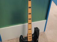 E-Bass Jazz Bass Squier (Linkshänder) inklusive Schultergurt, Ständer und 3m langes Kabel mit 6,3mm Klinkenstecker - Nürnberg