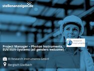 Project Manager – Photon Instruments, EUV/XUV-Systems (all genders welcome) - Bergisch Gladbach