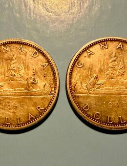 2 x Münzen Canada Dollar 1965 Kanu 46,68 Gramm 800/1000 Silber - Mannheim