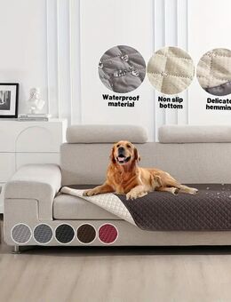 Wasserdichter & Rutschfester Hundebettbezug Ideal als Matratzenbezug, Haustierdecke, Möbel-/Couchschutz 75x180cm Kaffee - Ingolstadt