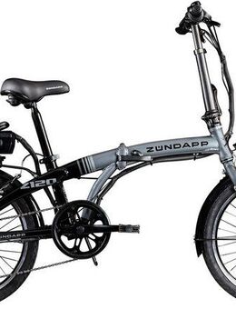 Zündapp E-Bike Klapprad Z120, 7 Gang Shimano Tourney Schaltwerk, Kettenschaltung, Heckmotor, 374,4 Wh, Pedelec, Elektrofahrrad für Damen u. Herren