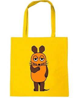 LOGOSHIRT Henkeltasche Baumwolltasche Die Sendung mit der Maus, mit Sendung mit der Maus-Logo