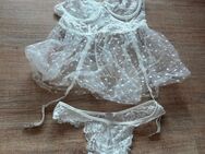 Neues weißes sexy Dessous Unterwäsche Set Gr. S Tüll Mesh - Hamburg