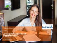 Leitung (m/w/d) Zoll und Exportkontrolle - Nufringen