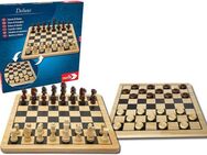 Noris Spiel Deluxe Holz - Schach & Dame, Brettspiel
