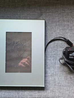 Leuchtbild zum Aufhängen / Check Point - Rock DJ / blaue LEDs / 220 V / Selbstgemacht - Hessisch Oldendorf