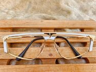 Vintage Designer Brille Gold-Weiß in extravaganter Form - Grevenbroich