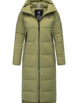 Ragwear Wintermantel Patrise Extralanger Damen Winter Steppmantel mit Gehschlitzen