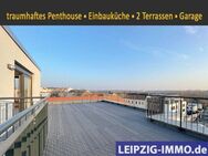 Penthouse mit XXL-Terrasse und Fernblick * 2 Bäder * Einbauküche * Lift * Garage - Leipzig