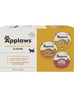 Applaws Cat Pot Probierpack 8 x 60 g - Hühnchenauswahl