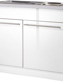 wiho Küchen Spülenschrank Chicago 100 cm breit, inkl. Einbauspüle aus Edelstahl