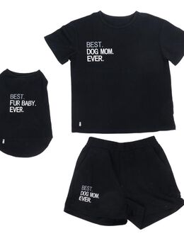 TIAKI Pet & Parent Pyjama im Partnerlook - Pyjama für Hundeeltern Größe M + passendes Hundeshirt Rückenlänge 40 cm