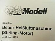 Heißluftmaschinen - Beam - Bauplan (Stirling) + Zeitschriftbeschreibung - Hannover