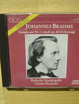 Johannes Brahms: Symphonie Nr. 1 c-moll op. 68 (Urfassung). Audio-CD. Badische Staatskapelle - Günter Neuhold. 1991 - Rosenheim