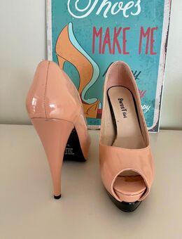Megahohe Plateau Highhheels Größe 39 -Nude- 12er Eisen - Marl Zentrum