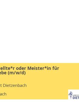 Fachangestellte*r oder Meister*in für Bäderbetriebe (m/w/d) - Dietzenbach