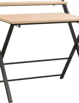 INOSIGN Computertisch SULBY, Laptoptisch, Schreibtisch, mit Ablage, Metallgestell, zusammenklappbar, platzsparend, max. 86,5x82,5 cm