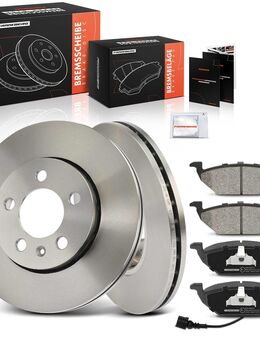 Frankberg 2x Bremsscheiben 4x Bremsbeläge Vorderachse für Audi A2 A3 Seat Leon Toledo II Skoda Fabia I Combi Praktik - Magdeburg