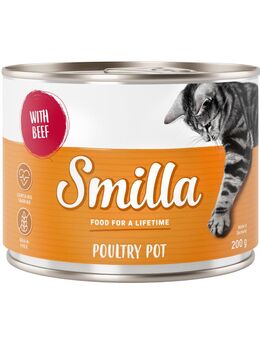 Sparpaket Smilla Geflügeltöpfchen 24 x 200 g - zartes Geflügel mit Rind