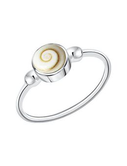 Vivance Fingerring 925/- Silber weiß mit Muschel weiß