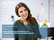 Leiter Produktentwicklung für umweltfreundliche Gartenprodukte - Emmerthal