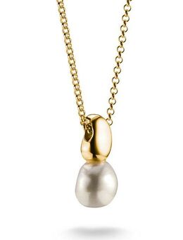 THOMAS SABO Kette mit Anhänger Natural Beauty Perlenkette fein, Bold Elegance, KE2318-430-14-L45v, mit Süßwasserzuchtperle