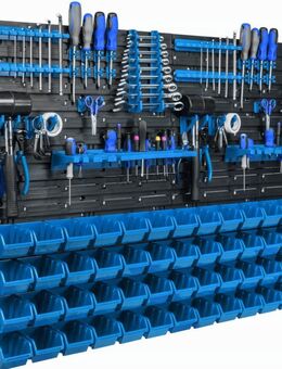 Werkzeugwand 115x78 Set Werkzeughaltern mit Lochwand Lagersystem Warkzeuglochwand Wandregal Werkstattregal Set - Wuppertal