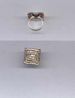 Maik Malo Ring Silber matt quadratisch 17 mm - Frankfurt (Main) Zeilsheim