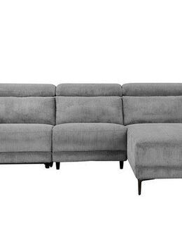 Home affaire Ecksofa Lund in Cord, L-Form, 261 cm, manuelle und elektr. Relaxfunktion, USB-C und Kopfteilverstellung