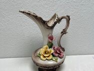 ~ Vase Krug Vintage Capodimonte Porzellan Italien Motiv Blumen - Überlingen Zentrum