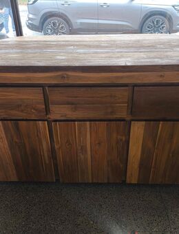 Sideboard Anrichte Kommode 165cm massiv recycling Teakholz 3 Schubladen 3 Türen Modern schlicht - Duisburg