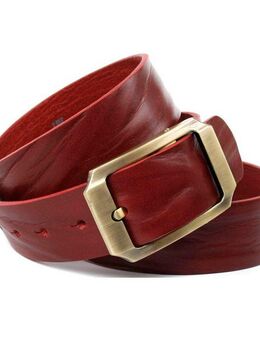 Anthoni Crown Ledergürtel Eindrucksvoller Gürtel mit Schließe in altmessing