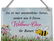 Lustiges Hängeschild 5-Sterne-Wellness-Oase für Bienen Garten - München