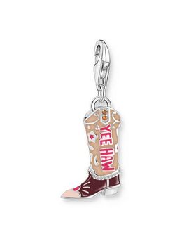 THOMAS SABO Charm-Einhänger Cowboy-Stiefel-Motiv, 2219-691-7, mit Zirkonia (synth)