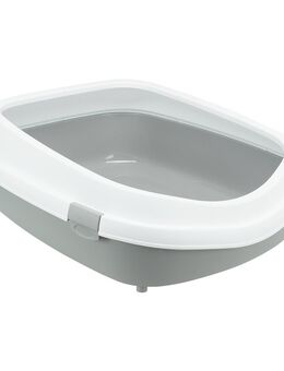 Trixie Katzentoilette Primo XXL mit Rand - grau/weiß