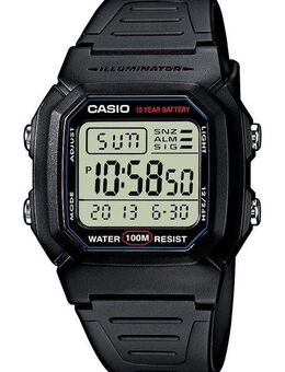 CASIO TIMELESS COLLECTION Chronograph W-800H-1AVES, Quarzuhr, Armbanduhr, Herrenuhr, Digitaluhr, Kalender, Stoppfunktion